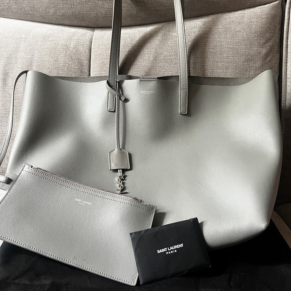 Large Saint Laurent Tote in Storm
